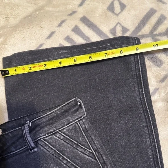 A117. Black high rise Wide Leg Jeans - have been altered size 26 - Picture 9 of 14